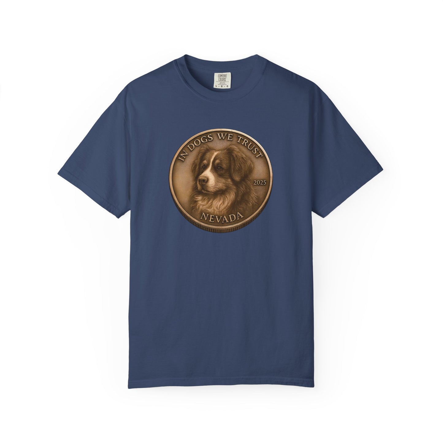 Nevada State Coin T-Shirt Collection - Proud Dog Breed Illustrations