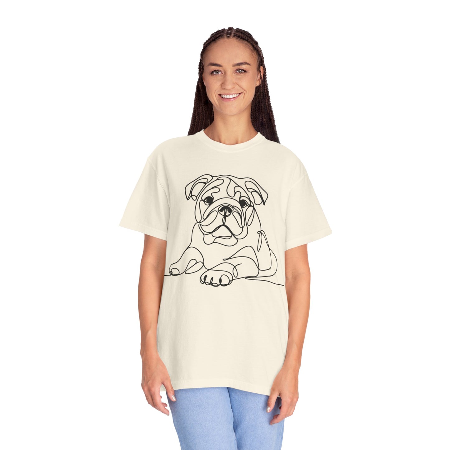 Bulldog Line Art Unisex T-Shirt - Perfect for Dog Lovers & Casual Days