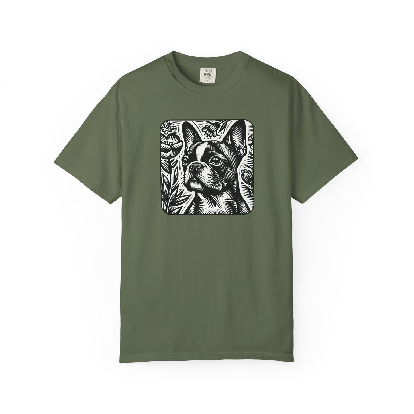 Vintage French Bulldog T-Shirt - Unisex Garment-Dyed Tee