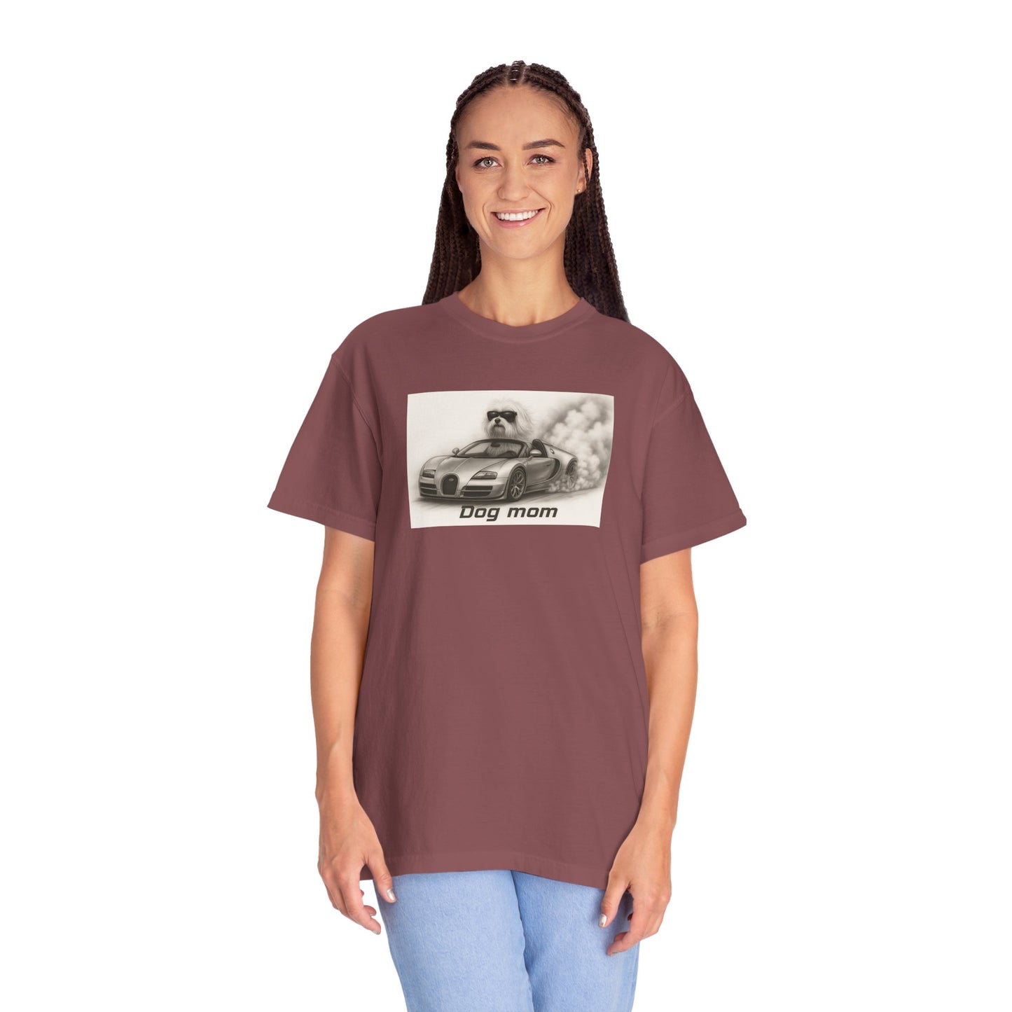 Dog Mom - Maltese Terrier - “Cool Dogs in Cool Cars” T-Shirt Collection