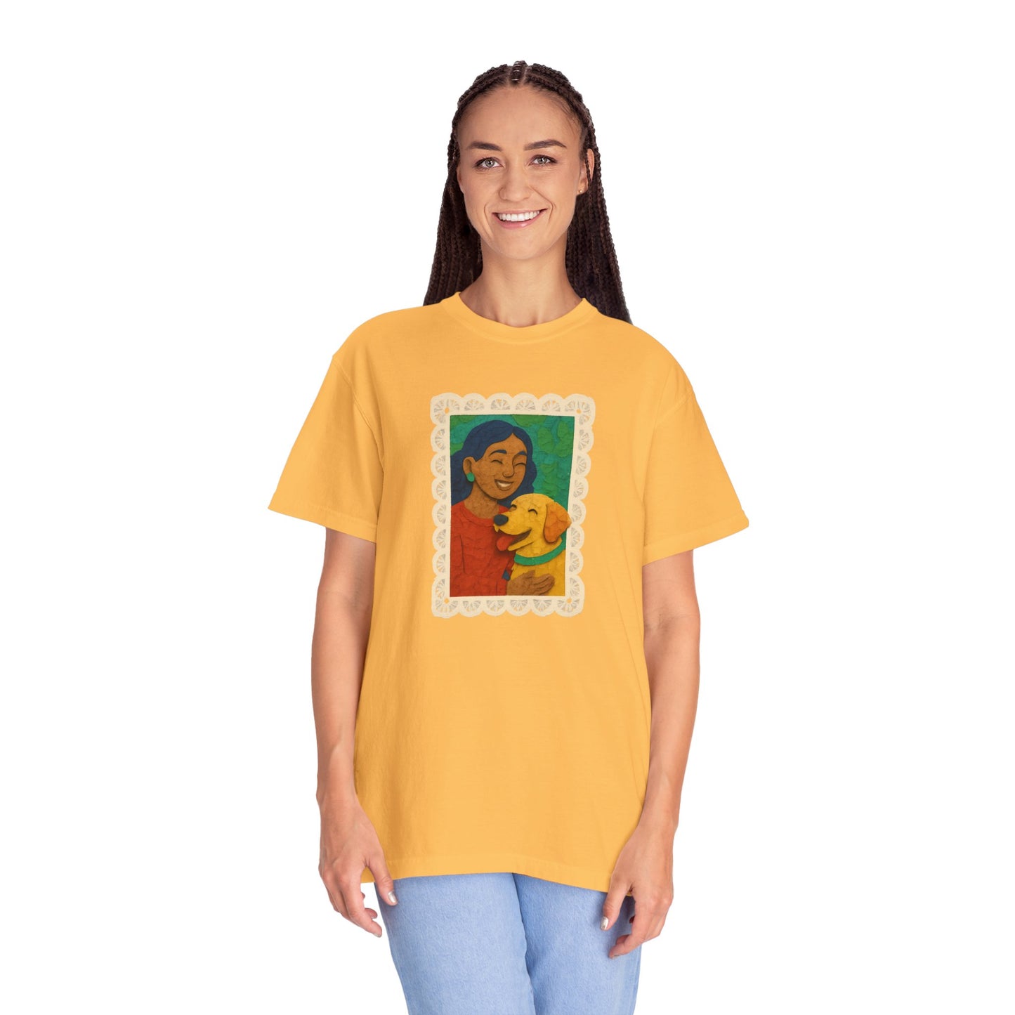 Dog Mom T-shirt - Unisex Garment-Dyed Tee for Dog Lovers