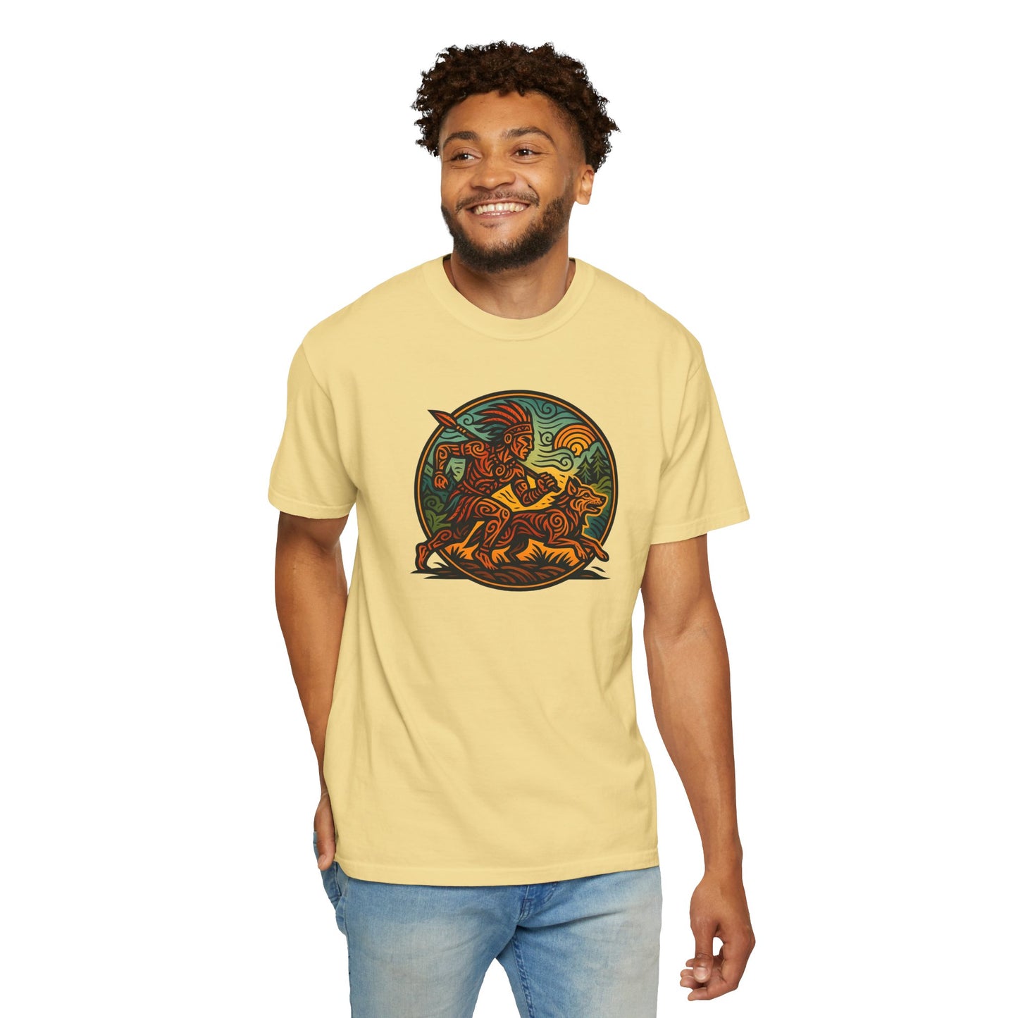Vintage-Inspired Garment-Dyed T-Shirt, Artistic Tee for Nature Lovers, Perfect Gift for Birthdays, Casual Outings, Eco-Friendly Fashion