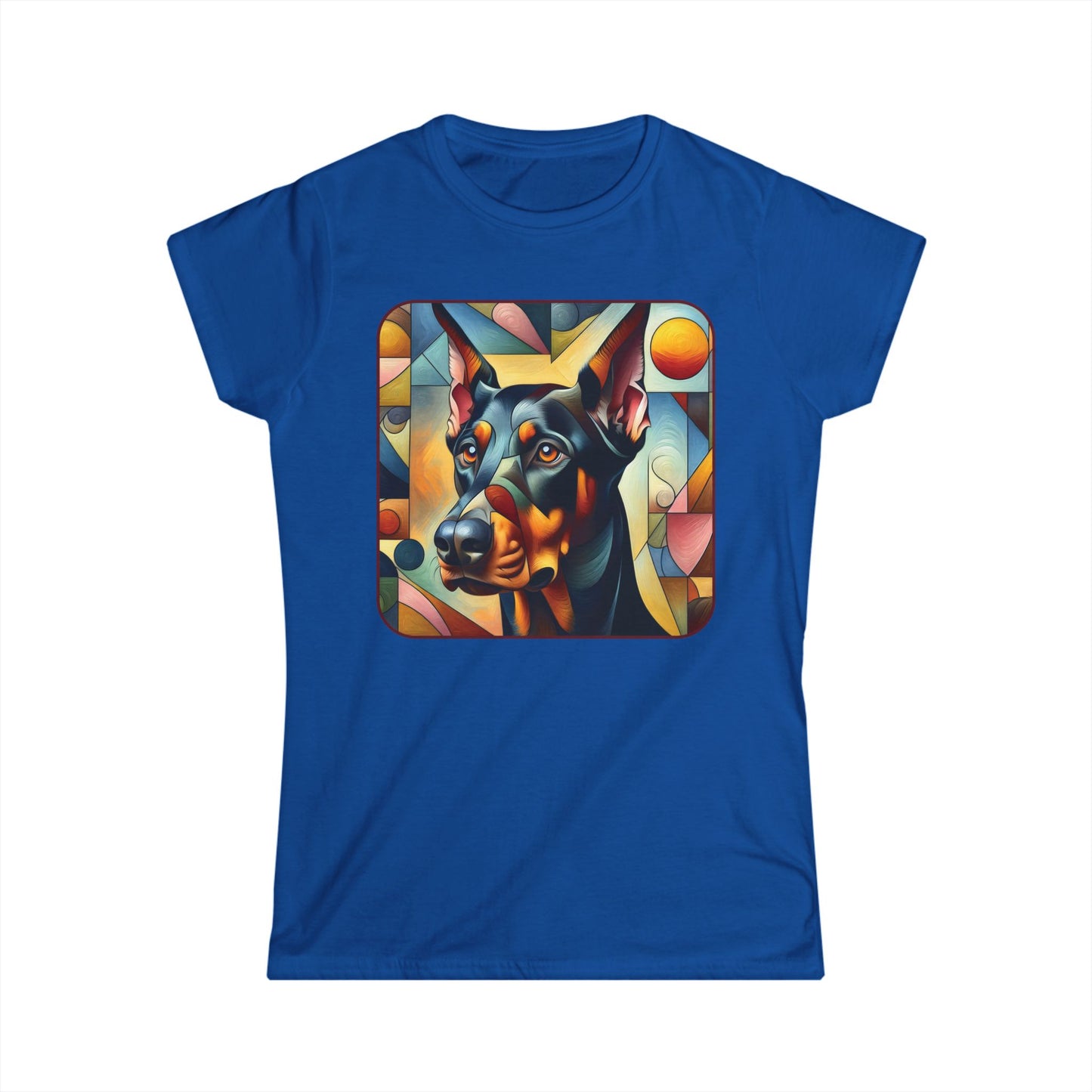 Doberman Pinscher Petcasso Graphic Print Tee-Shirt
