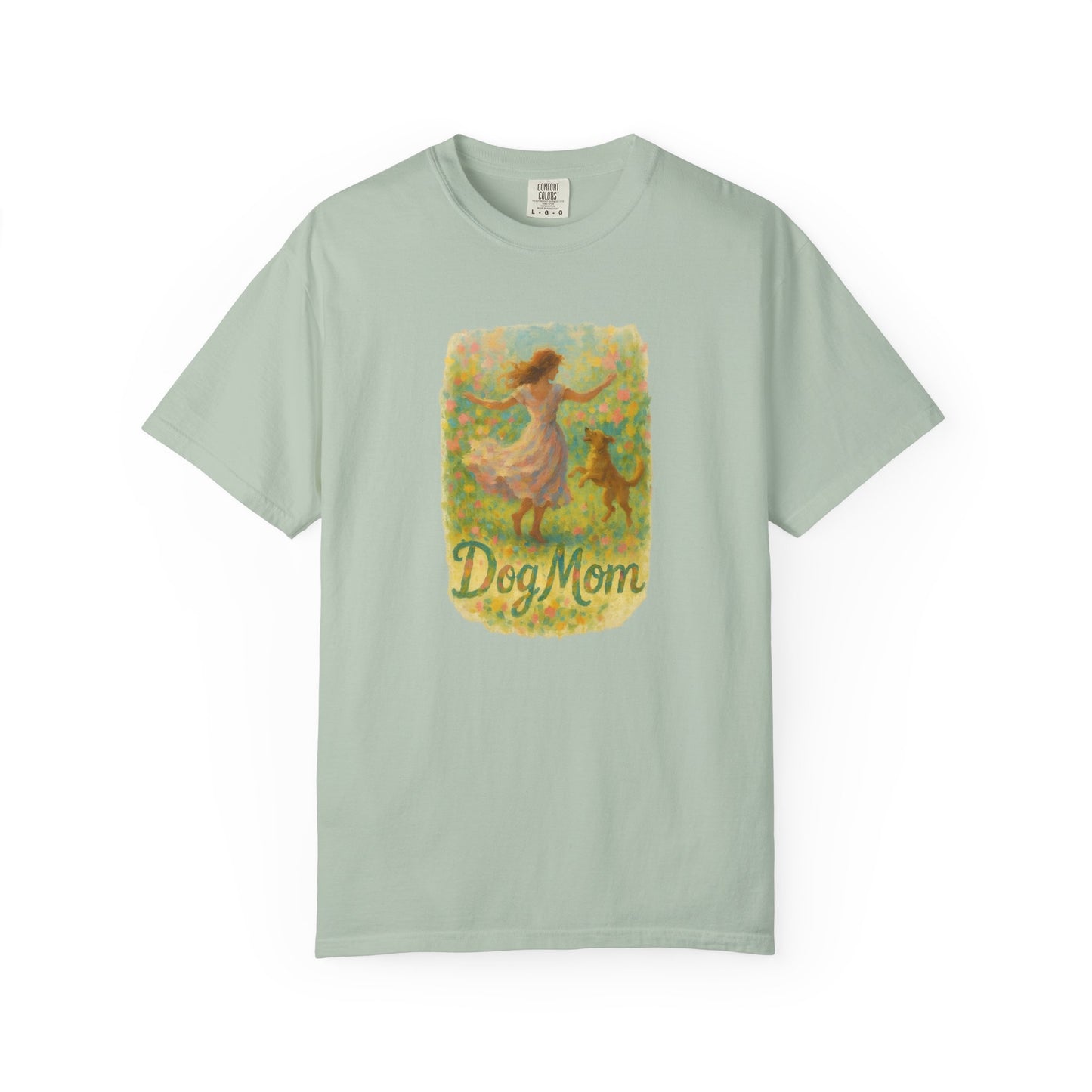 Dog Mom T-Shirt, Cute Animal Lover Tee, Gift for Pet Moms, Garment-Dyed T-Shirt, Casual Summer Shirt, Birthday Gift, Dog Lover Merchandise