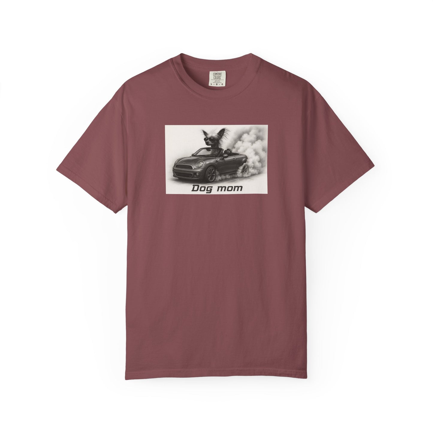 Dog Mom - Chinese Crested- “Cool Dogs in Cool Cars” T-Shirt Collection