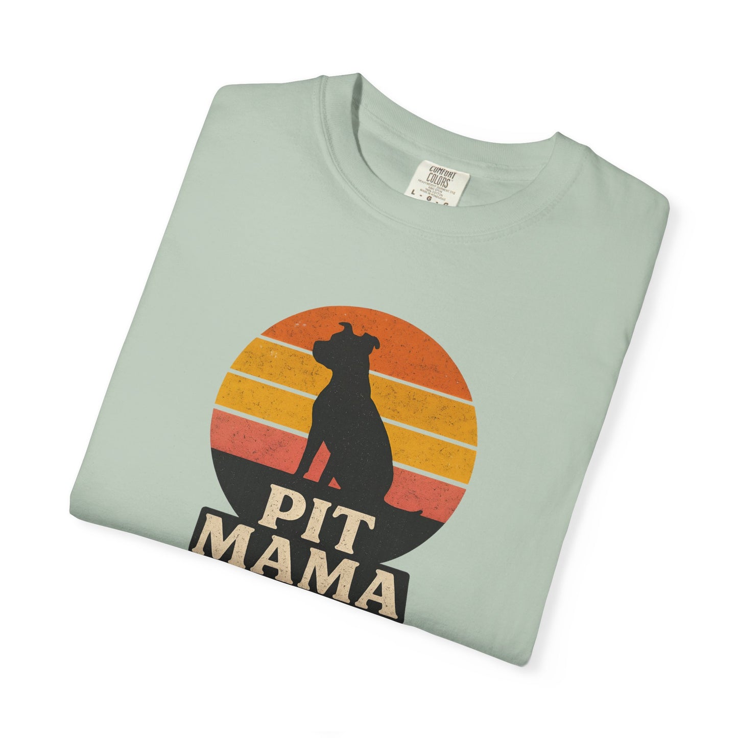 PIT MAMA Unisex Garment-Dyed T-Shirt, Dog Lover Gift, Pet Mom Apparel, Casual Tee, Perfect for Everyday Wear