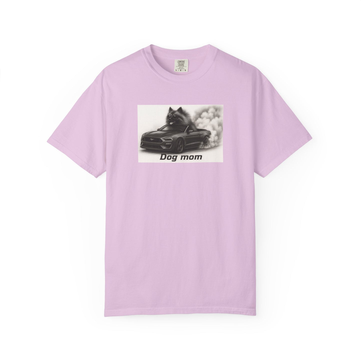 Dog Mom - Keeshond - “Cool Dogs in Cool Cars” T-Shirt Collection