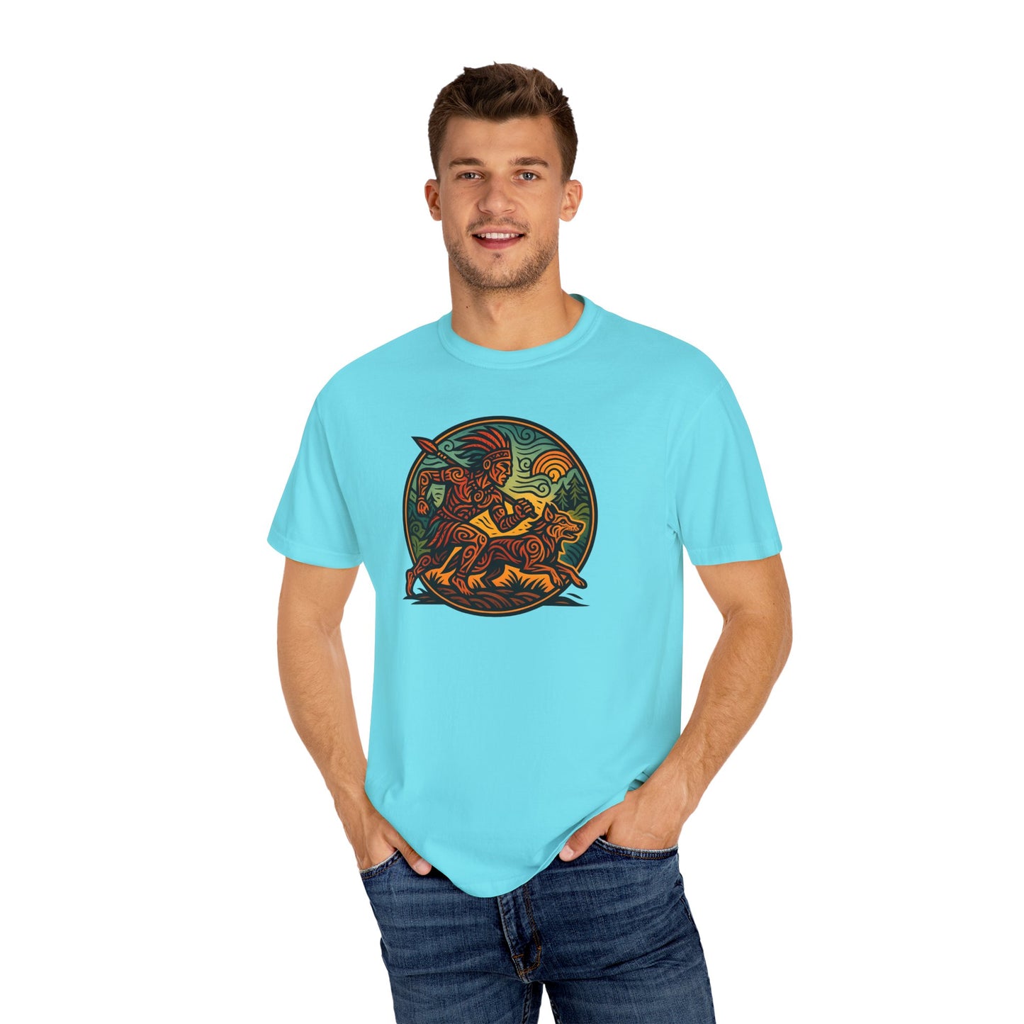 Vintage-Inspired Garment-Dyed T-Shirt, Artistic Tee for Nature Lovers, Perfect Gift for Birthdays, Casual Outings, Eco-Friendly Fashion