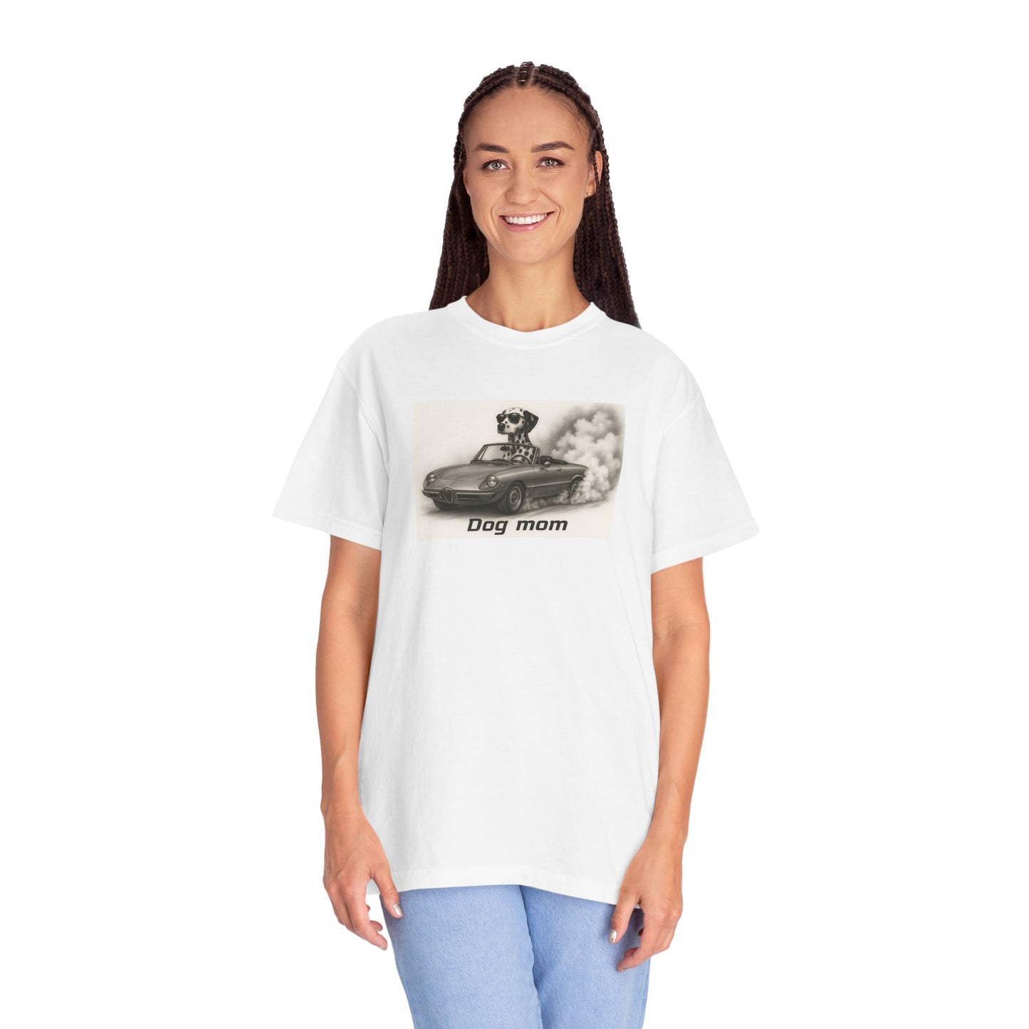 Dog Mom - Dalmatian - “Cool Dogs in Cool Cars” T-Shirt Collection