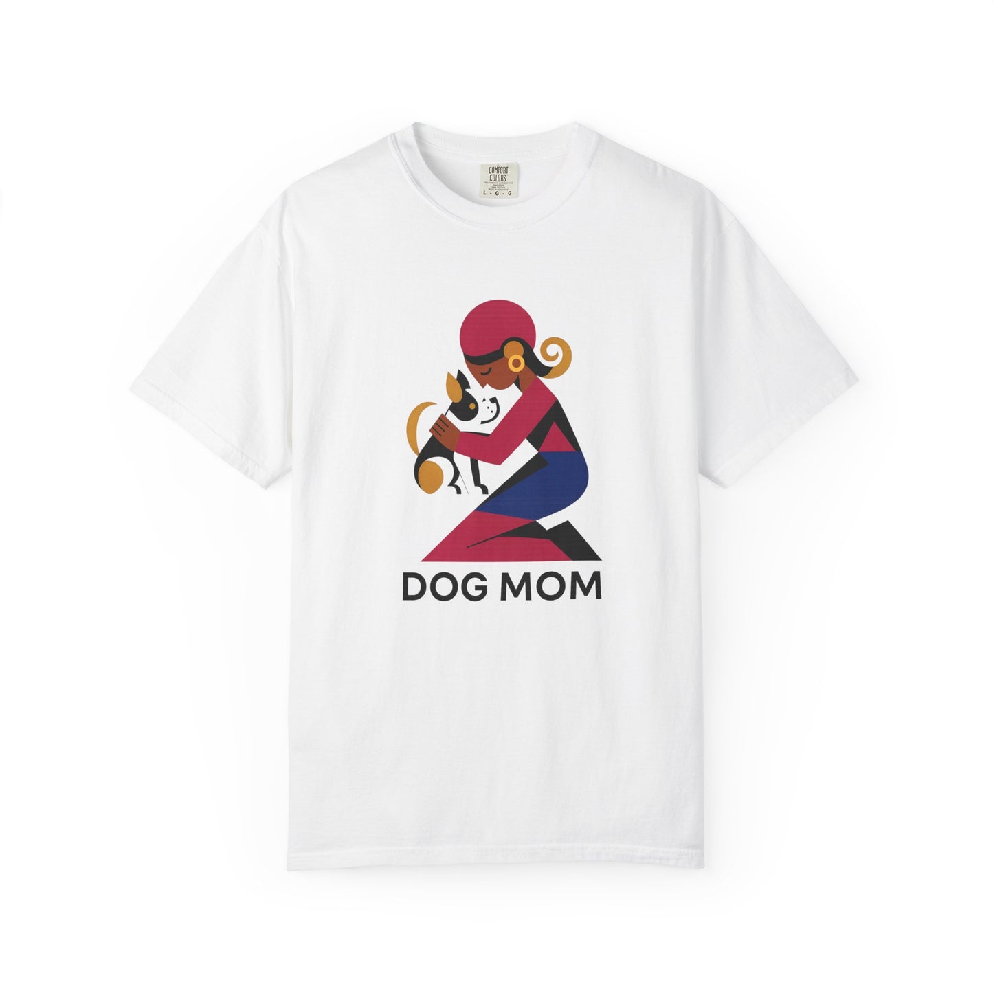 Dog Mom Garment-Dyed T-Shirt, Gift for Dog Lovers, Casual Wear, Pet Owner Apparel, Mother's Day Gift, Animal Lover Tee