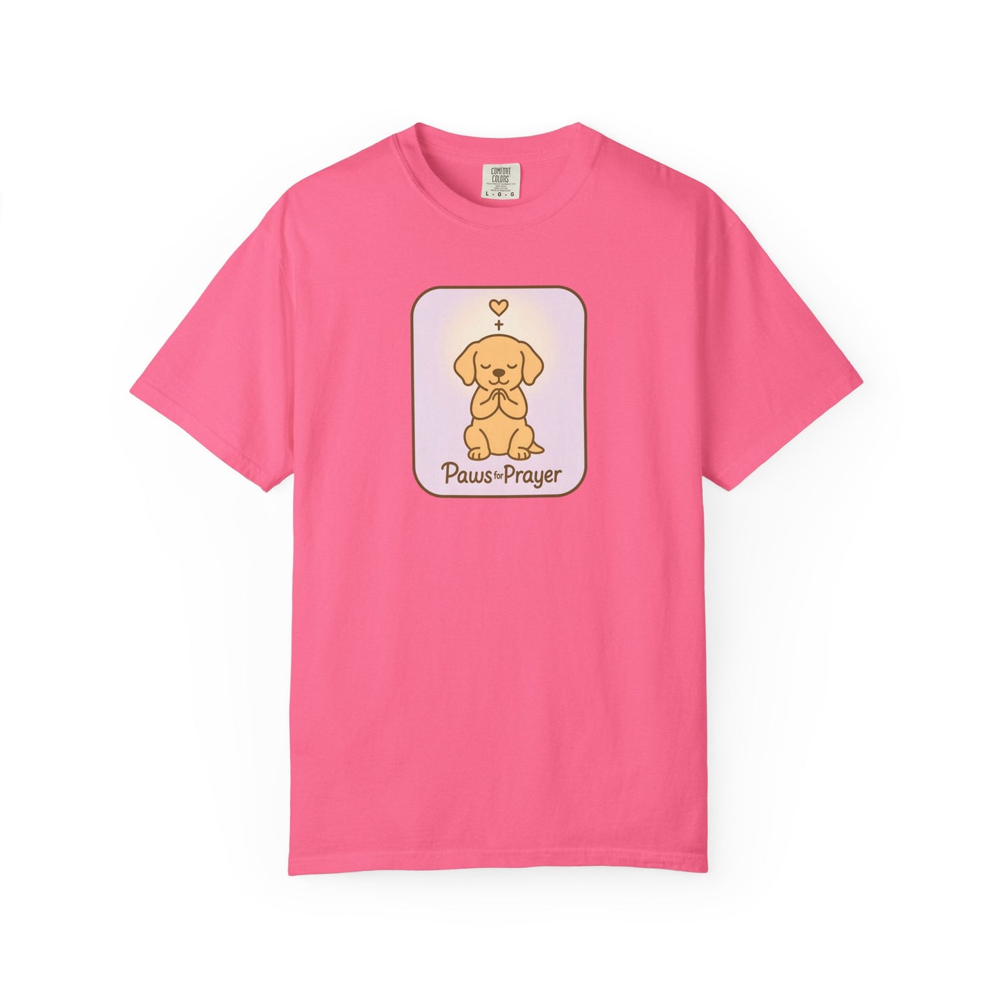 Prayerful Paws Unisex T-Shirt, Dog Lover Gift, Cute Pet Tee, Animal Prayer Shirt, Casual Animal Tees, Gift for Dog Owners