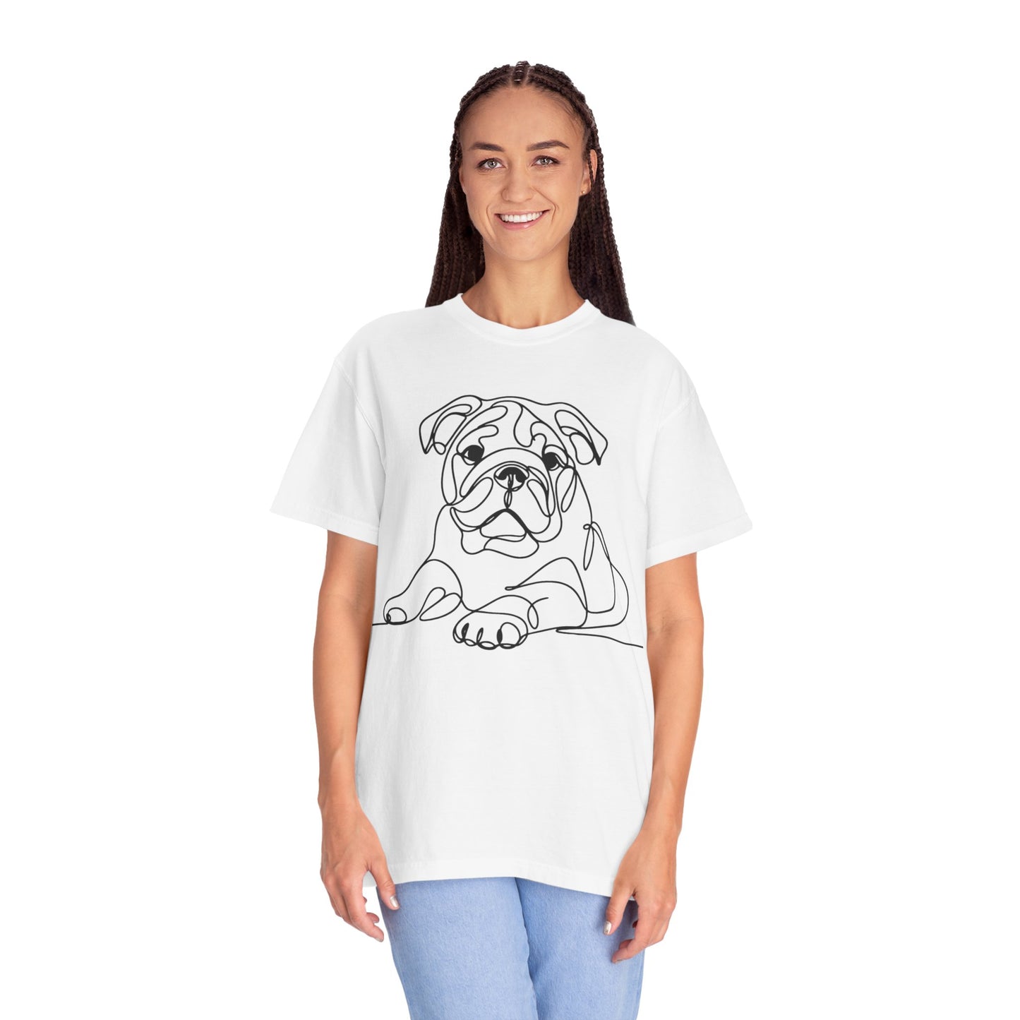 Bulldog Line Art Unisex T-Shirt - Perfect for Dog Lovers & Casual Days