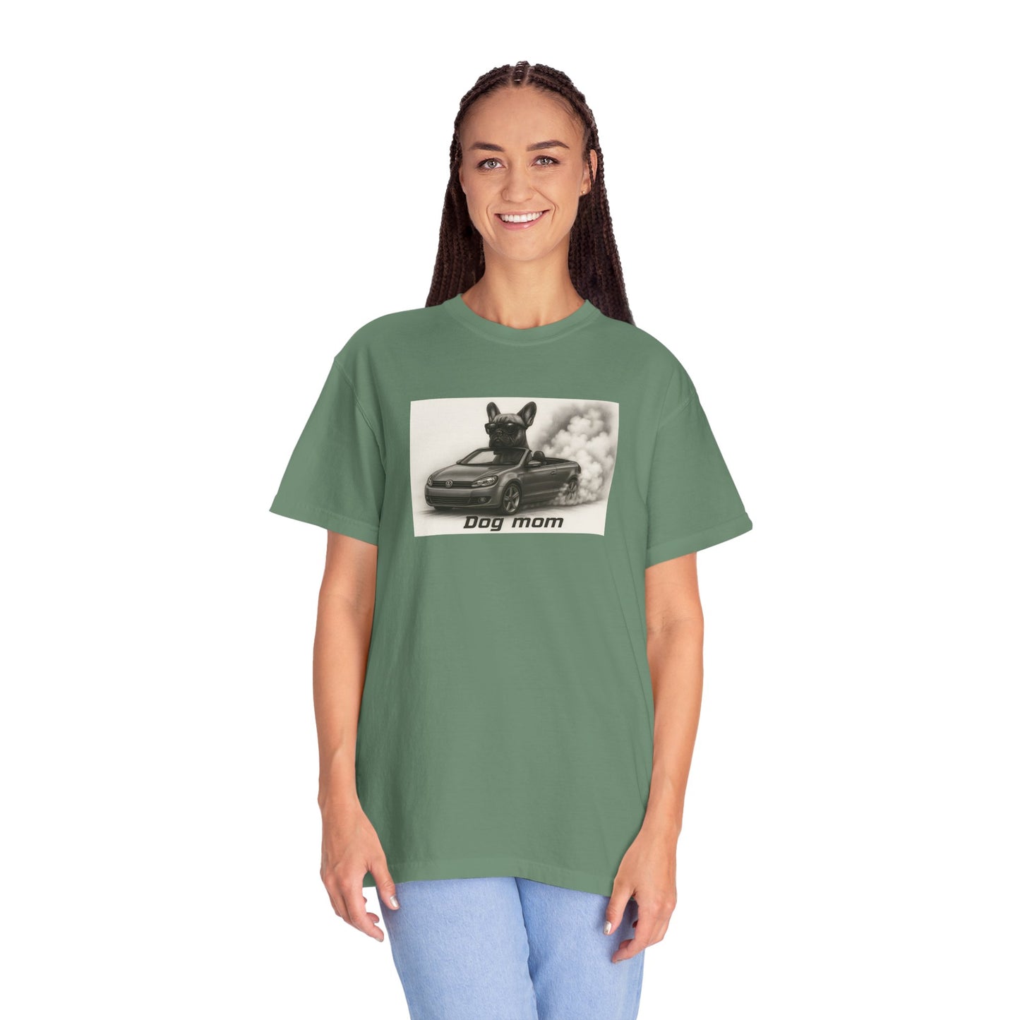 Dog Mom - French Bulldog - “Cool Dogs in Cool Cars” T-Shirt Collection