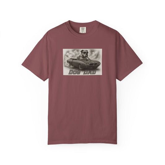 Dog Dad - Bulldog - Cool Dogs in Cool Cars T-Shirt Collection