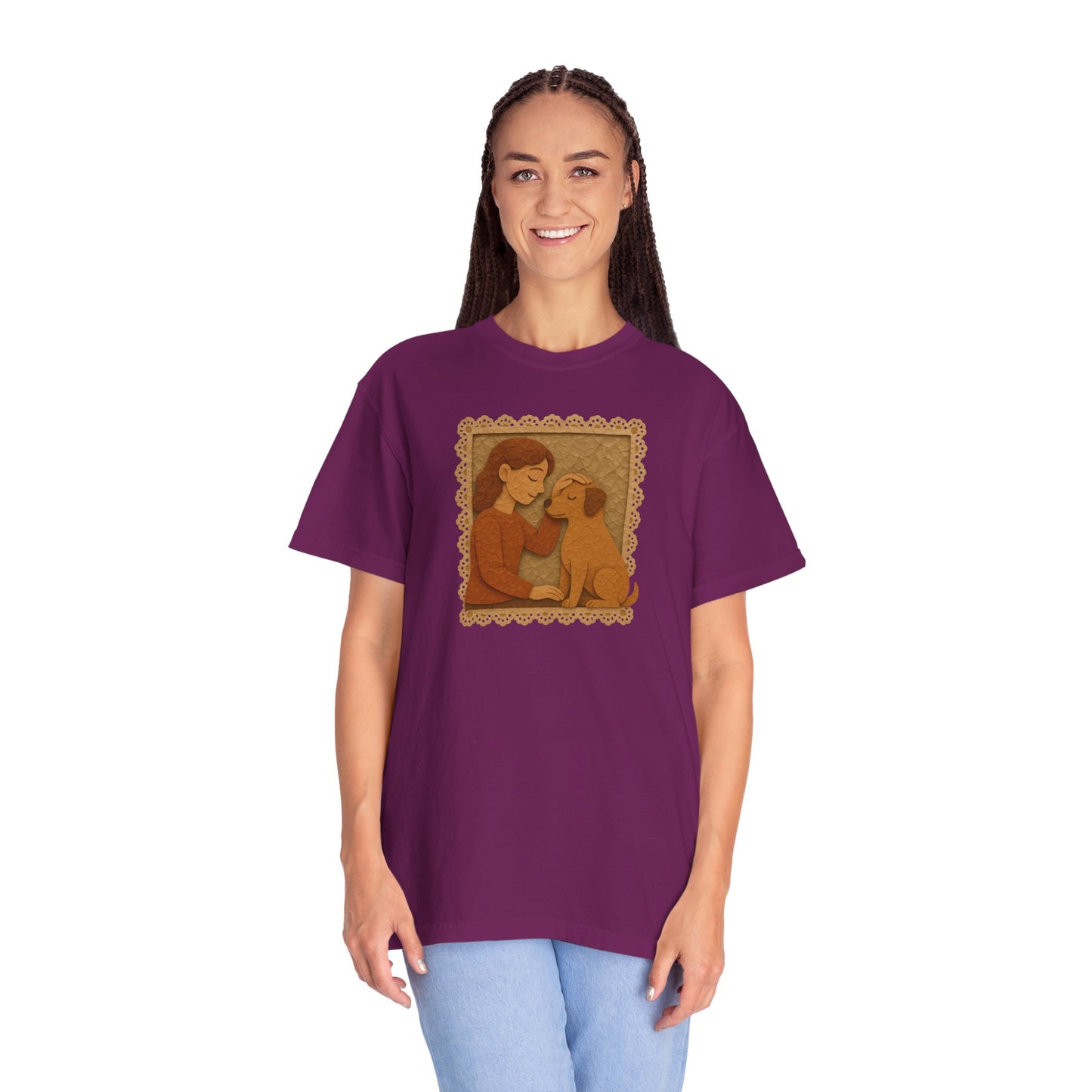 Dog Mom T-shirt - Unisex Garment-Dyed Tee for Dog Lovers