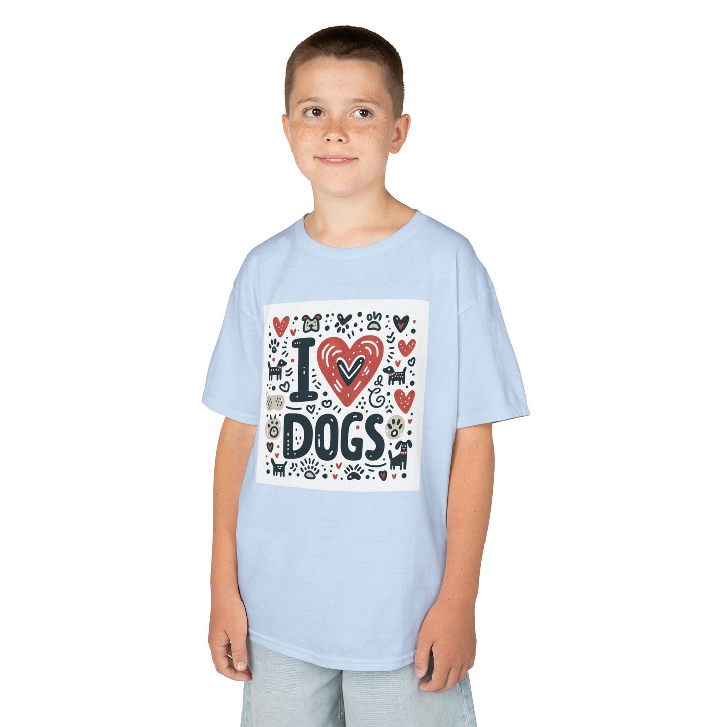 Kids Tee - Kids Love Dogs Design