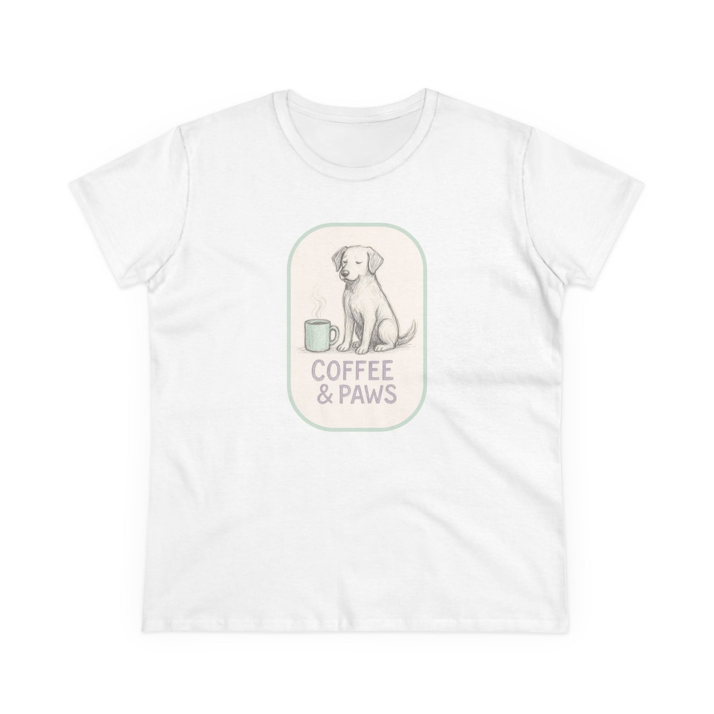Copy of Coffee & Paws Women's Tee - Cozy Cotton Shirt for Pet Lovers, Casual Wear, Gift for Dog Owners, Dog Mom Merchandise, Animal Lover Tee