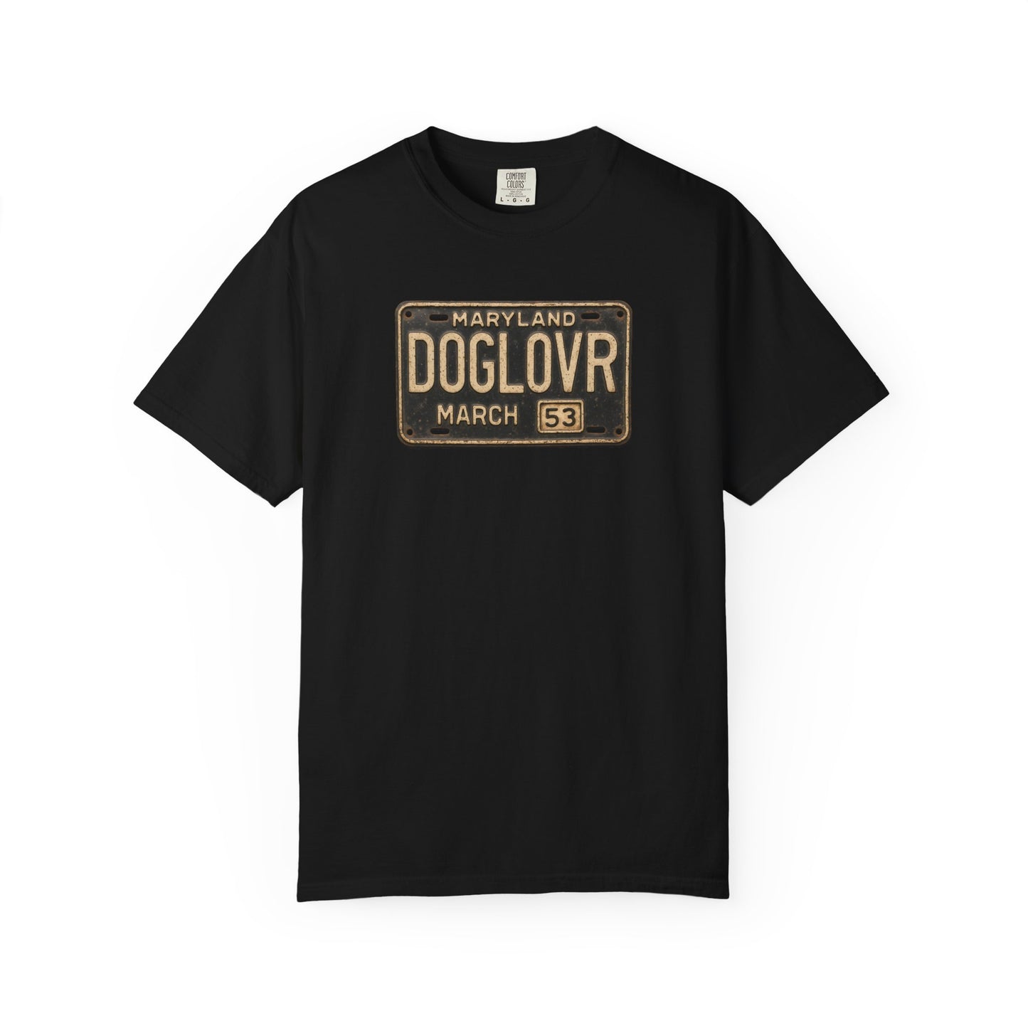 Vintage Maryland DOGLOVR State License Plate T-Shirt