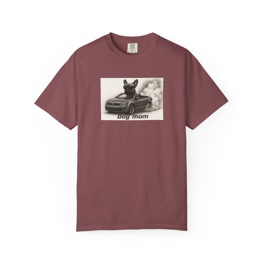 Dog Mom - French Bulldog - “Cool Dogs in Cool Cars” T-Shirt Collection