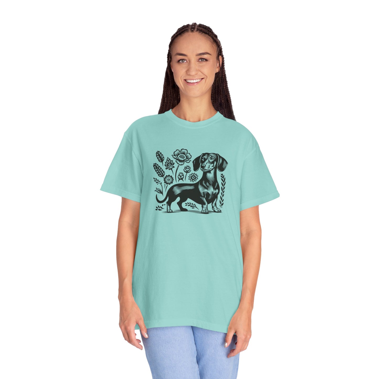 Floral Dachshund T-Shirt