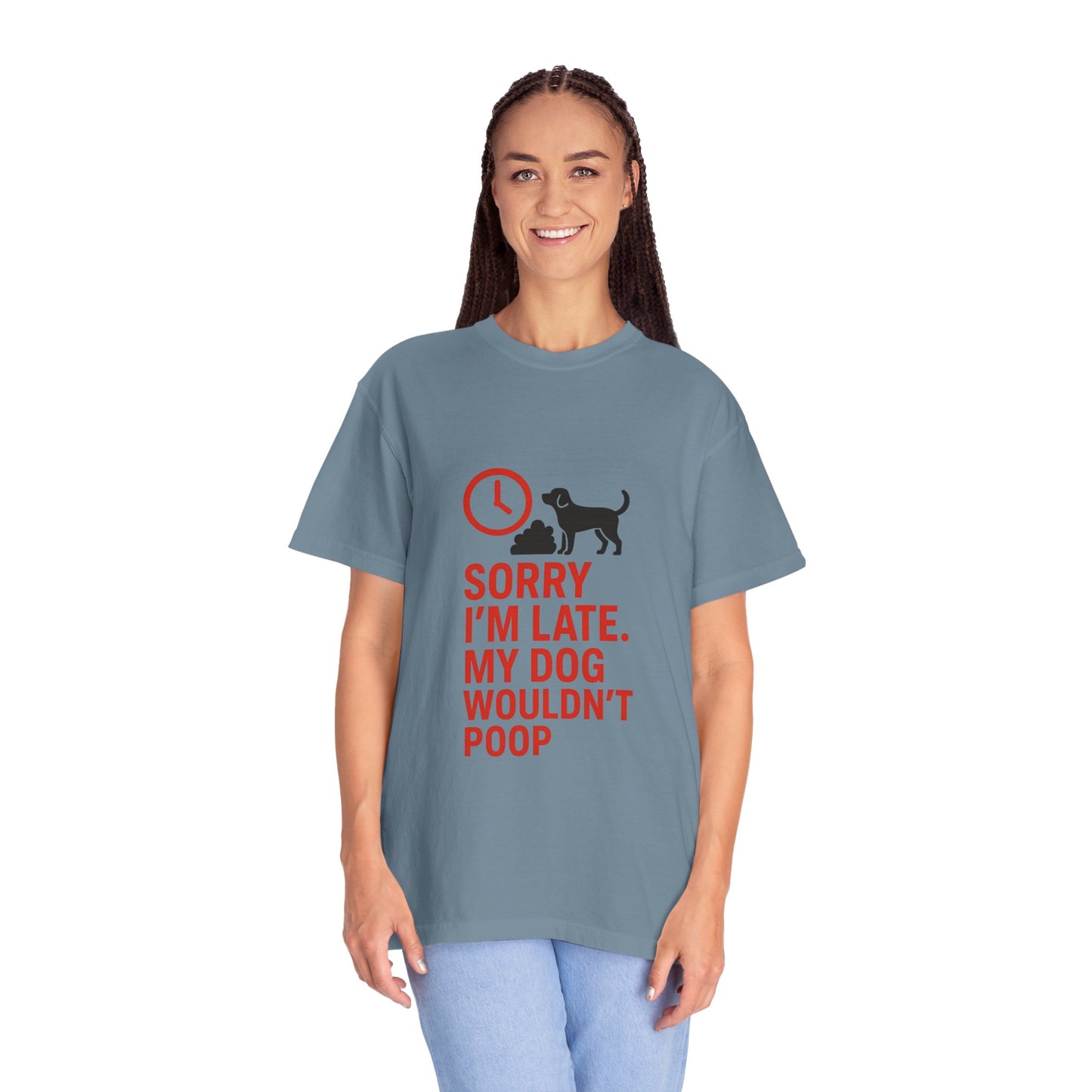 Funny Dog Lover T-Shirt, Sorry I'm Late, Pet Owner Gift, Unisex Tee, Casual Humor Shirt, Dog Mom, Dog Dad Tee