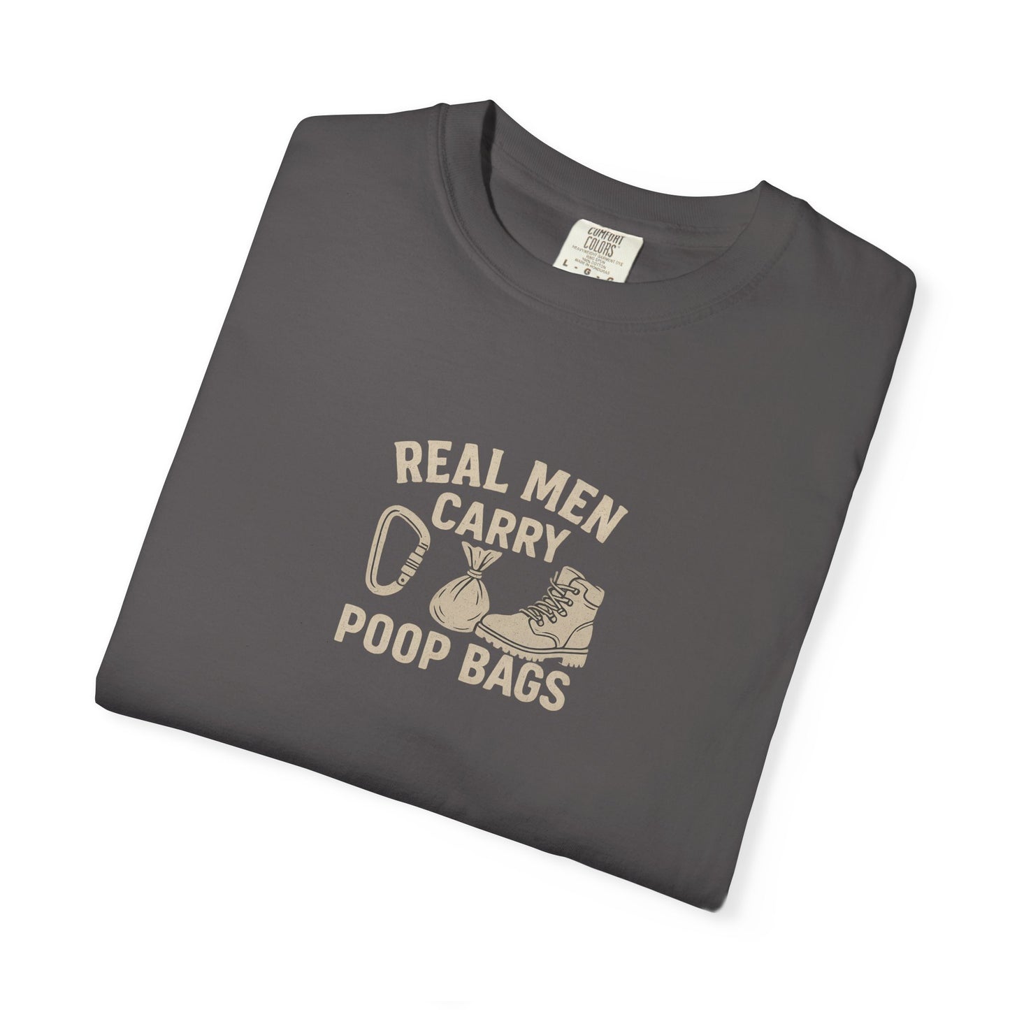 Real Men Carry Poop Bags Dog Dad T-Shirt