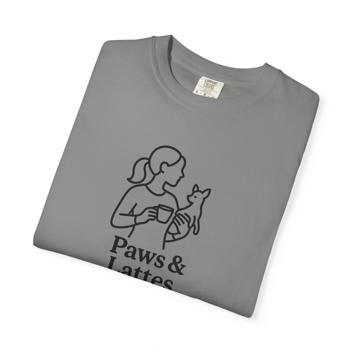 Paws & Lattes Unisex Garment-Dyed T-Shirt, Cute Pet Lover Tee, Coffee Lover Shirt, Animal Adoption Gift, Birthday Gift for Dog Lovers, [...]