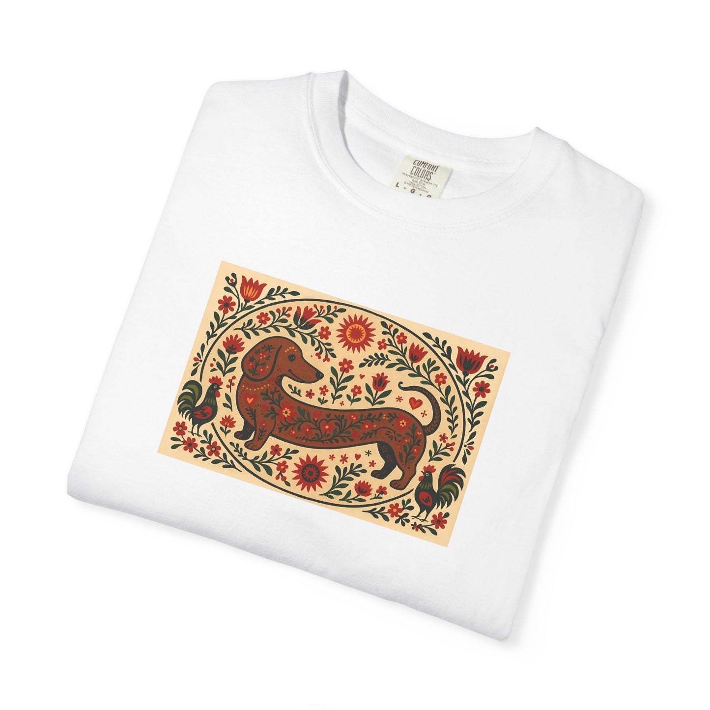 Dachshund Folk Art T-Shirt