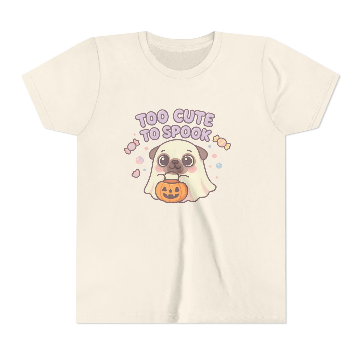 Cute Halloween Ghost Youth Tee, Spooky Shirt for Kids, Halloween Apparel, Trick or Treat T-Shirt, Funny Kids' Shirt