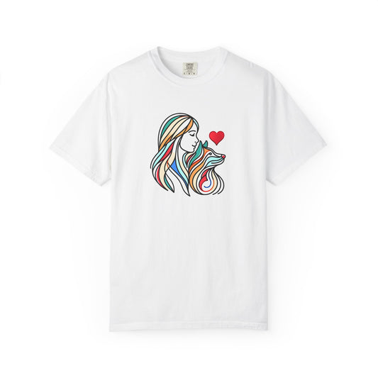 Colorful Dog Love Graphic Unisex T-Shirt