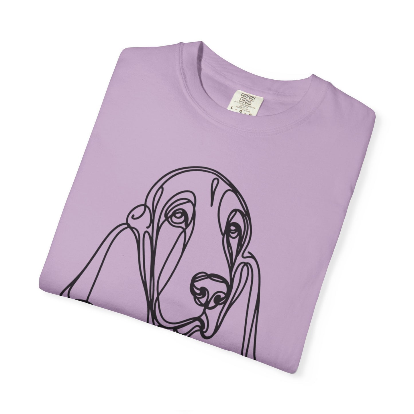 Basset Hound Line Art T-Shirt | Unisex Garment-Dyed Tee
