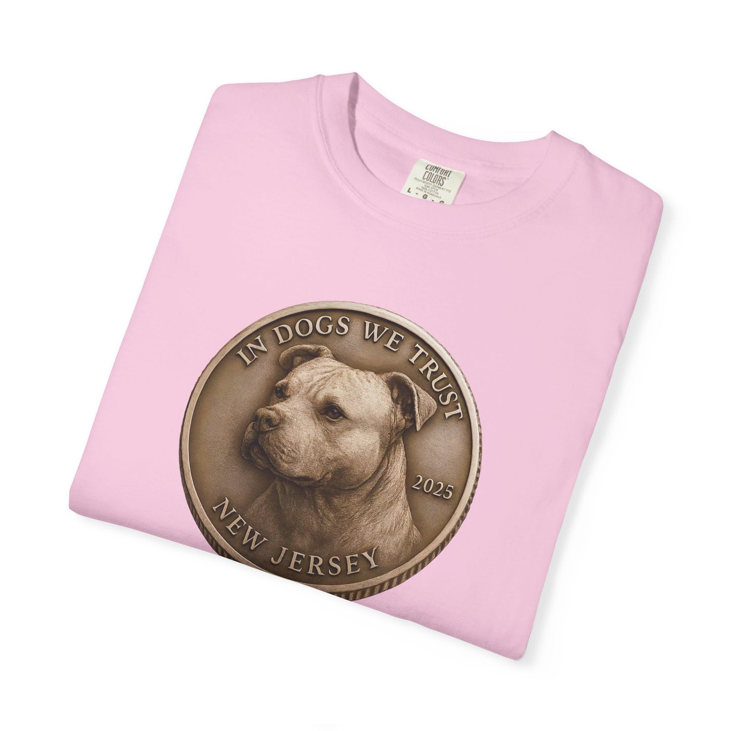 New Jersey State Coin T-Shirt Collection - Proud Dog Breed Illustrations
