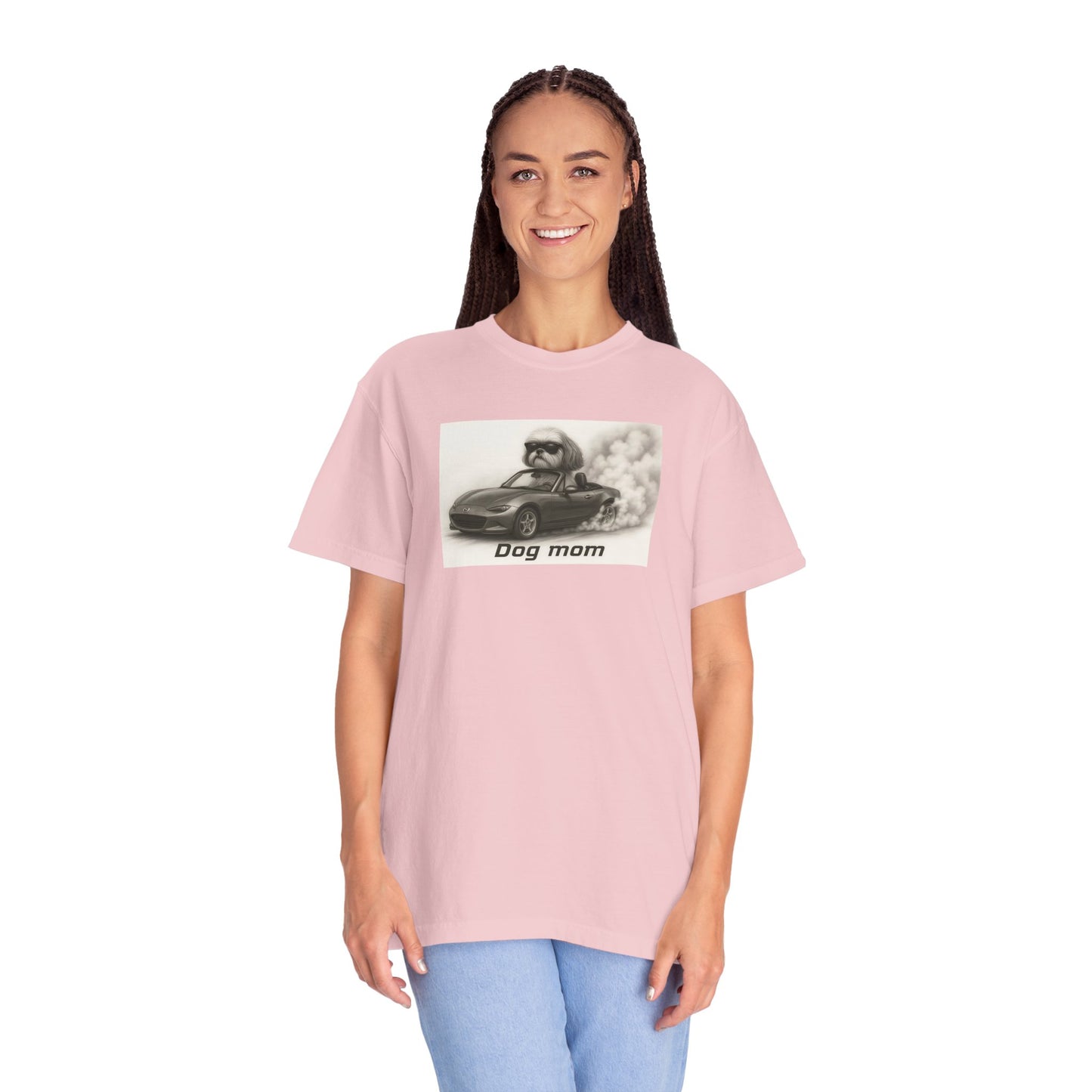 Dog Mom - Shih Tzu - “Cool Dogs in Cool Cars” T-Shirt Collection