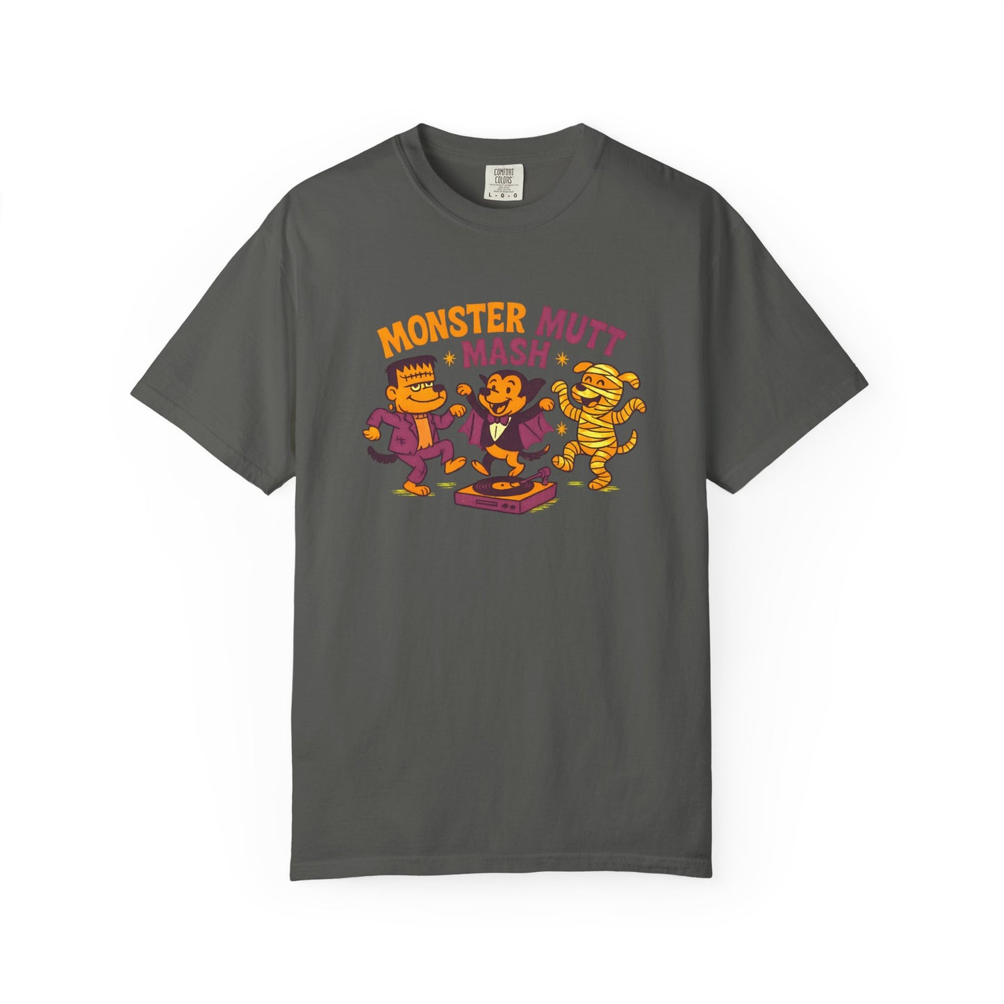 Monster Mutt Mash T-Shirt, Unisex Halloween Tee, Fun Graphic Tee for Pet Lovers, Cute Dog Shirt, Spooky Season Apparel