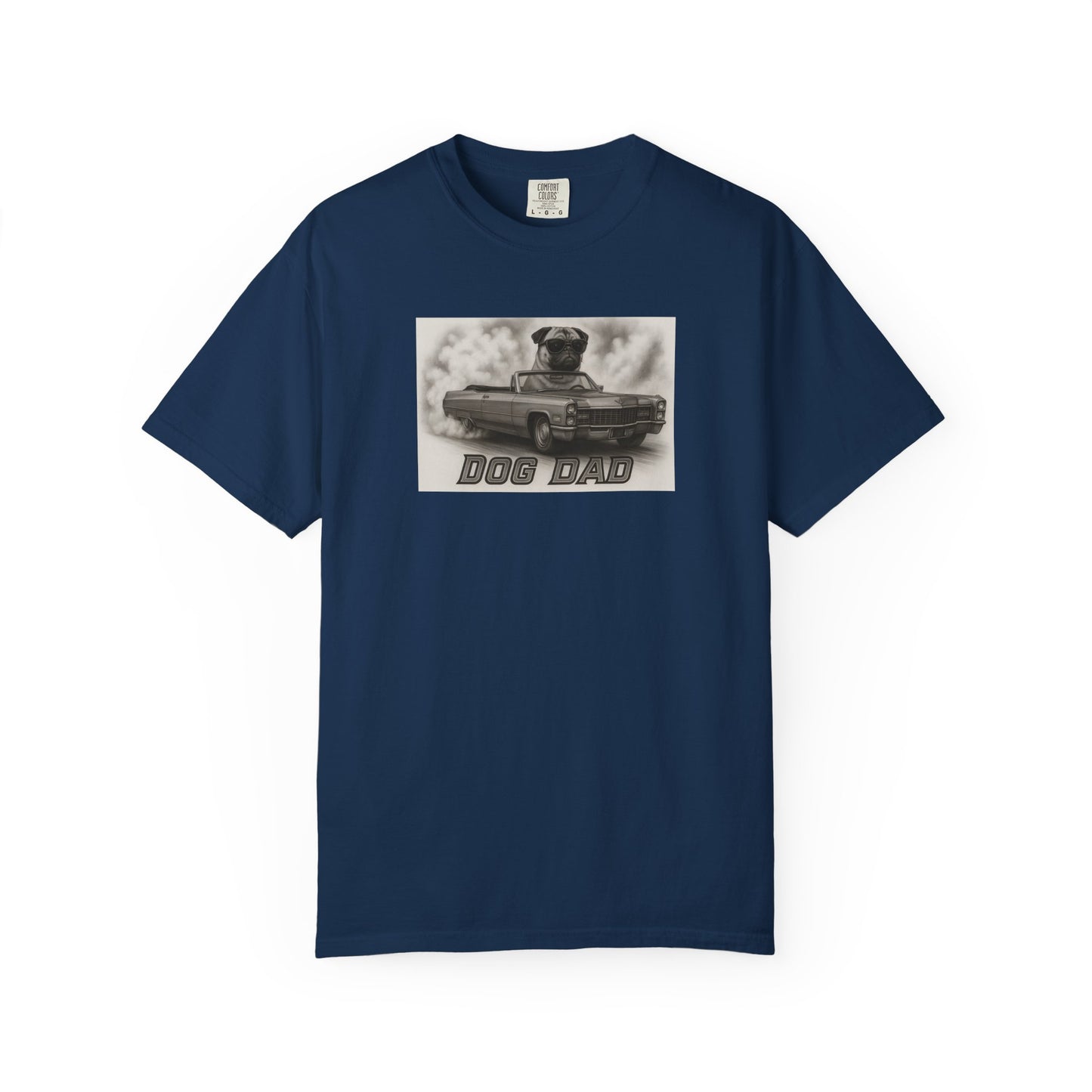 Dog Dad -Pug - Cool Dogs in Cool Cars T-Shirt Collection