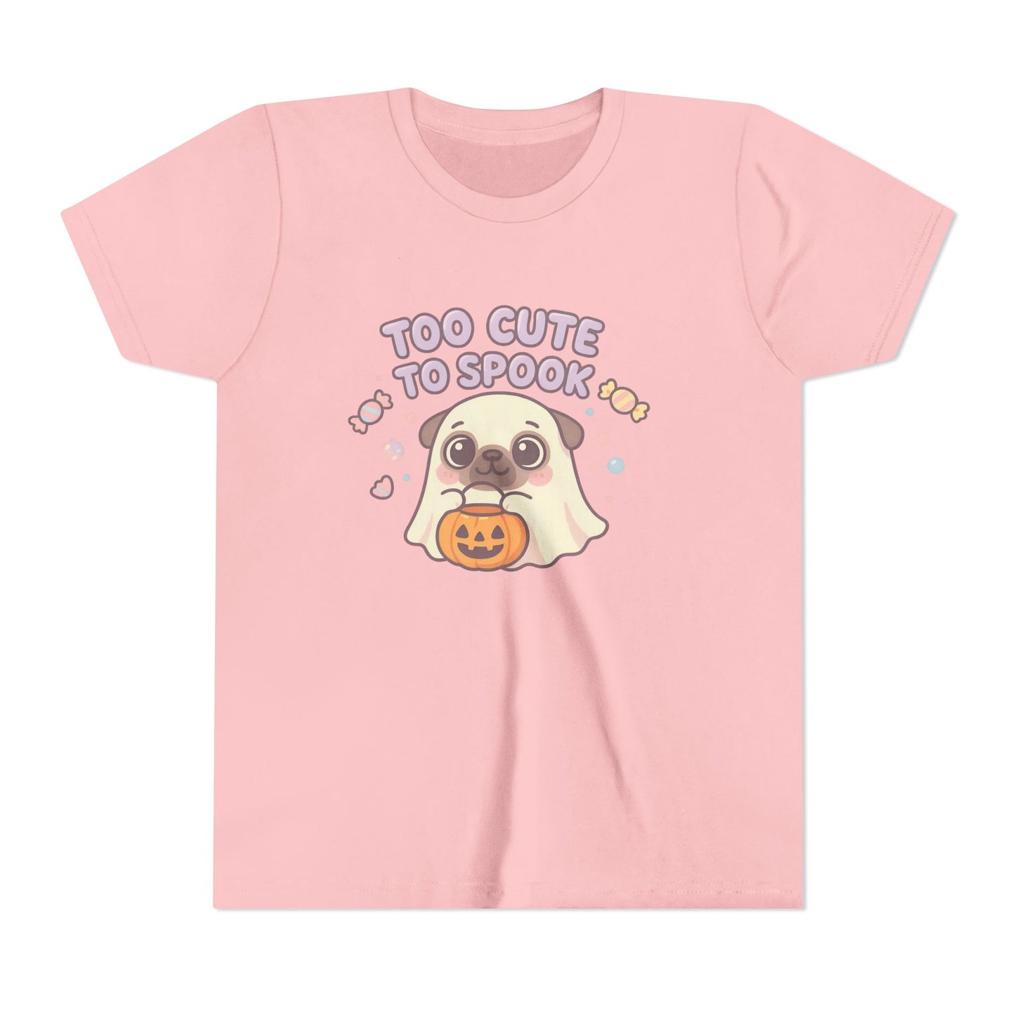 Cute Halloween Ghost Youth Tee, Spooky Shirt for Kids, Halloween Apparel, Trick or Treat T-Shirt, Funny Kids' Shirt