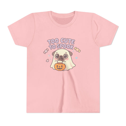 Cute Halloween Ghost Youth Tee, Spooky Shirt for Kids, Halloween Apparel, Trick or Treat T-Shirt, Funny Kids' Shirt