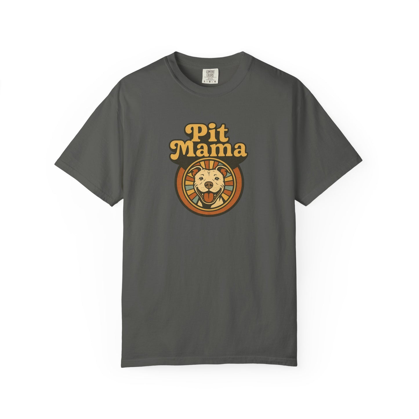 Pit Mama Unisex Garment-Dyed T-shirt | Perfect for Dog Lovers, Animal Advocates, Casual Wear, Mother's Day Gift, Pet Enthusiasts