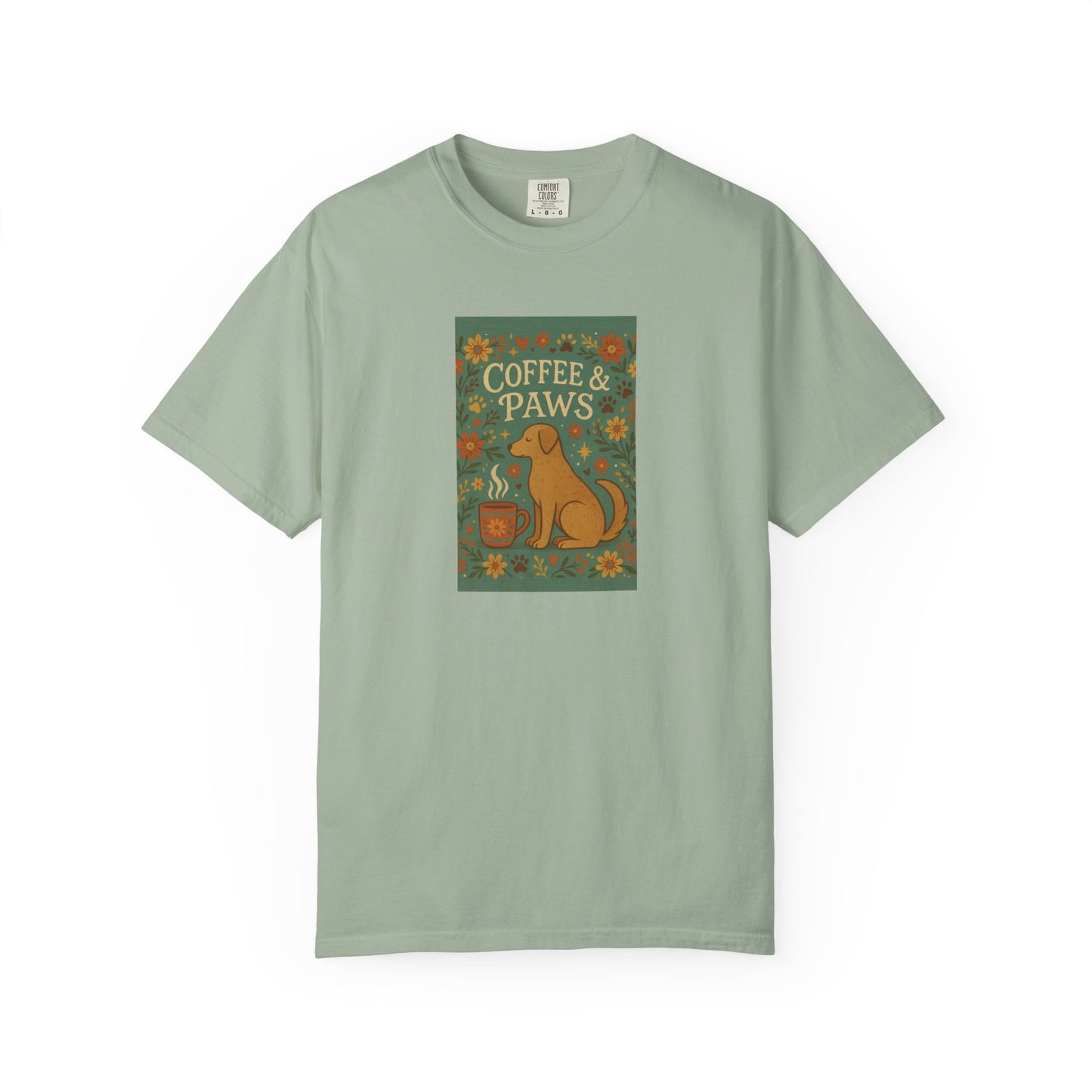 Coffee & Paws Unisex Garment-Dyed T-Shirt