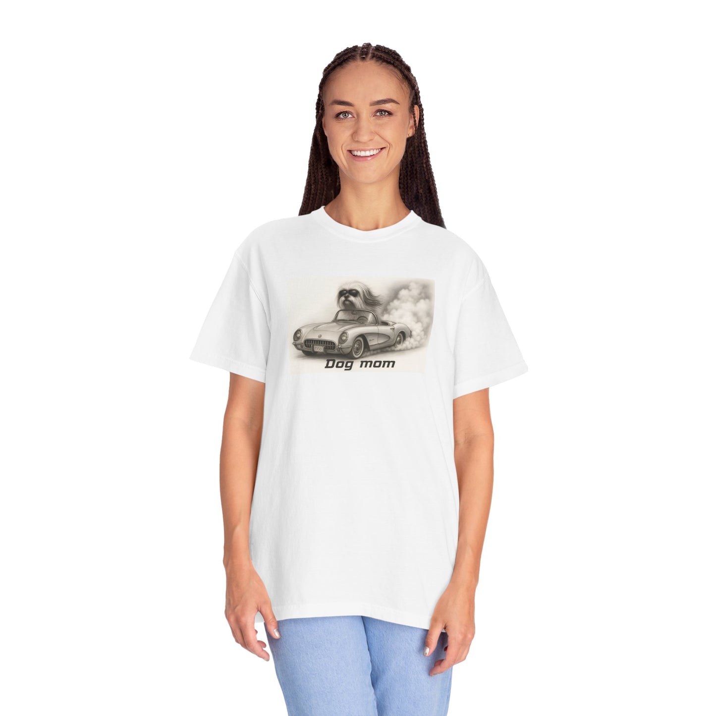 Dog Mom - Lhasa Apso- “Cool Dogs in Cool Cars” T-Shirt Collection