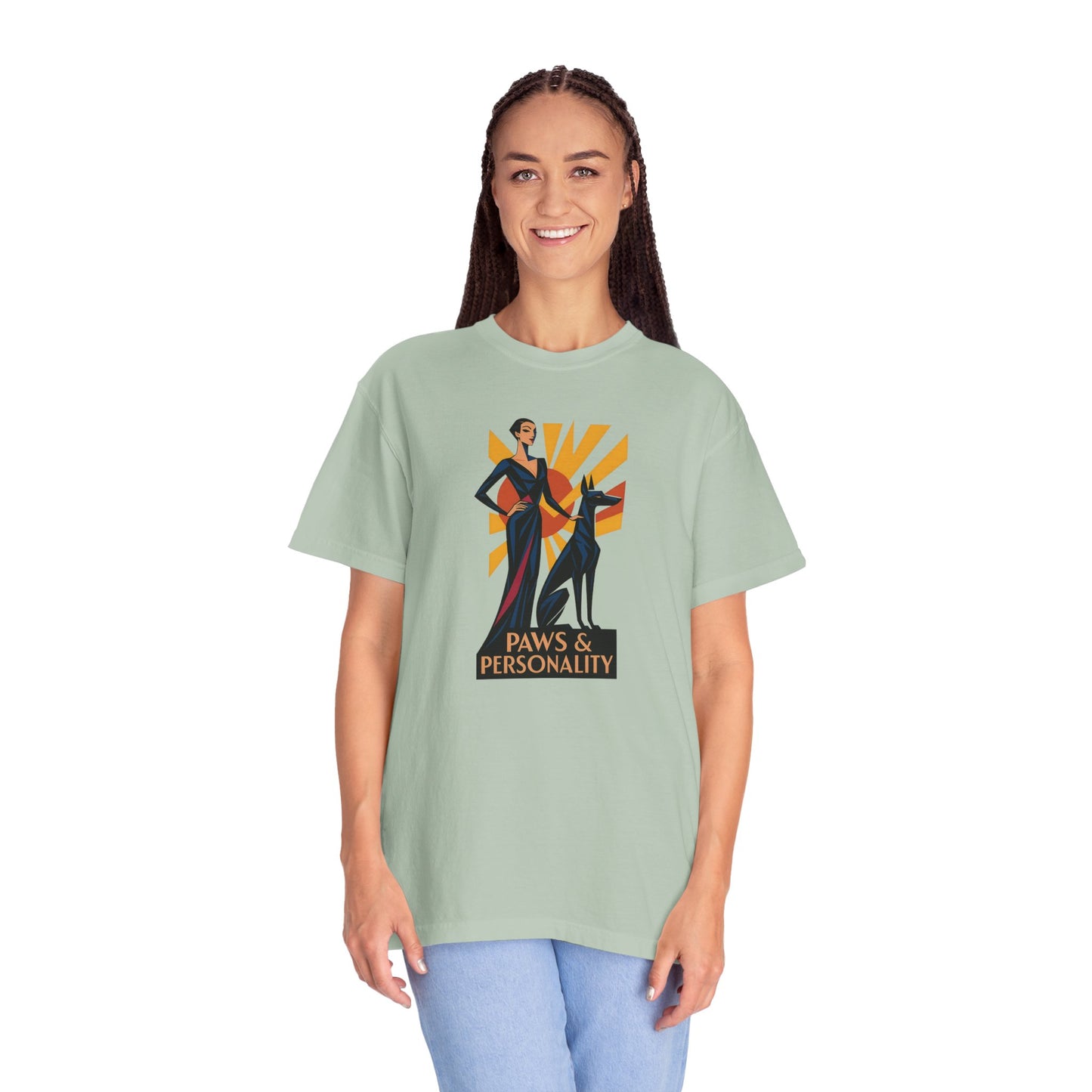 Trendy Cat Lover T-Shirt, Paws & Personality Graphic Tee, Gift for Cat Owners, Stylish Pet Apparel, Unique Cat Mom Shirt