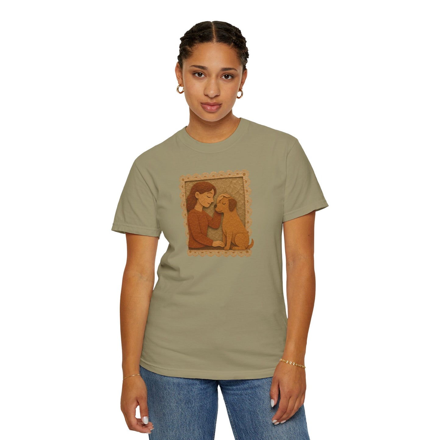 Dog Mom T-shirt - Unisex Garment-Dyed Tee for Dog Lovers