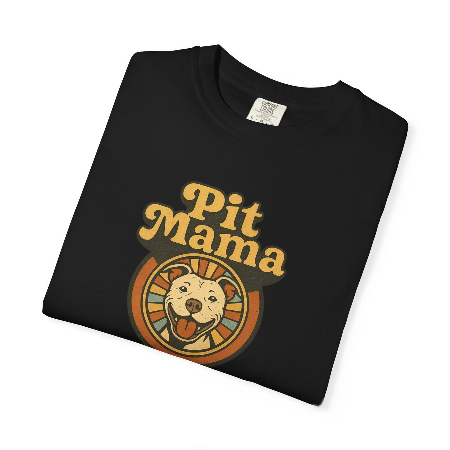 Pit Mama Unisex Garment-Dyed T-shirt | Perfect for Dog Lovers, Animal Advocates, Casual Wear, Mother's Day Gift, Pet Enthusiasts