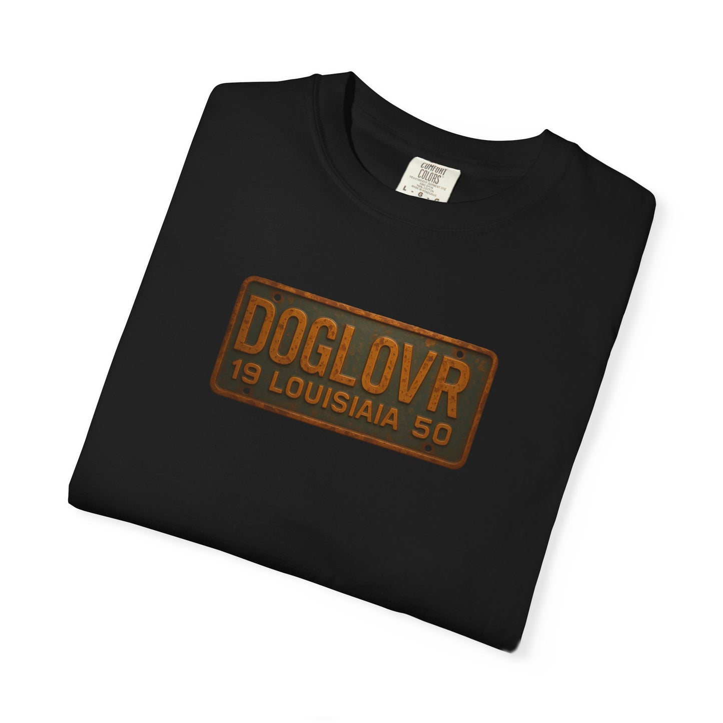 Vintage Louisiana DOGLOVR State License Plate T-Shirt