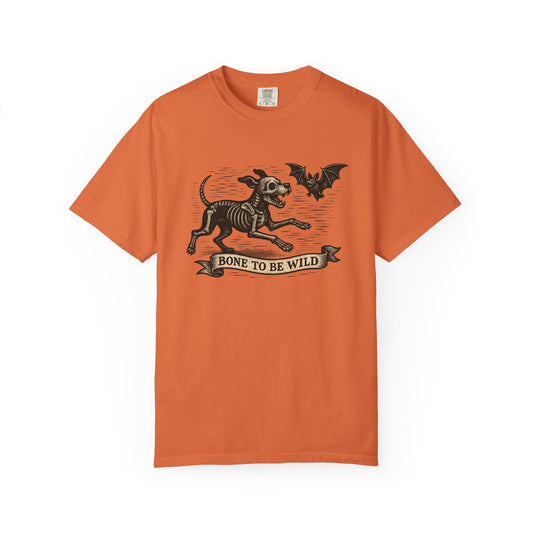 Bone To Be Wild Dog T-Shirt, Unisex Pet Lover Shirt, Halloween Tee, Funny Dog Apparel, Gift for Animal Lovers