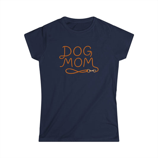 Dog Mom Softstyle Tee, Cute Dog Lover Shirt, Gifts for Dog Owners, Women's Casual T-Shirt, Pet Themed Apparel, Dog Lover Gift Idea