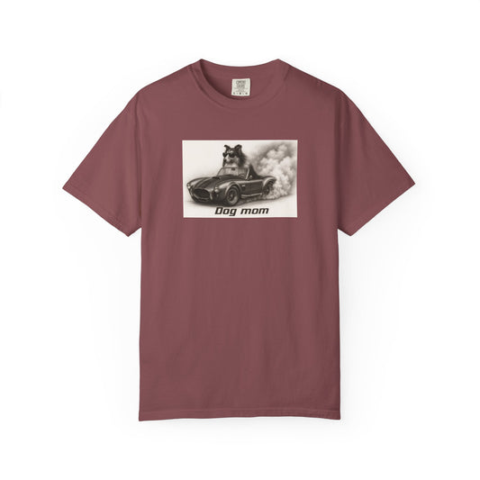 Dog Mom - Collie - “Cool Dogs in Cool Cars” T-Shirt Collection