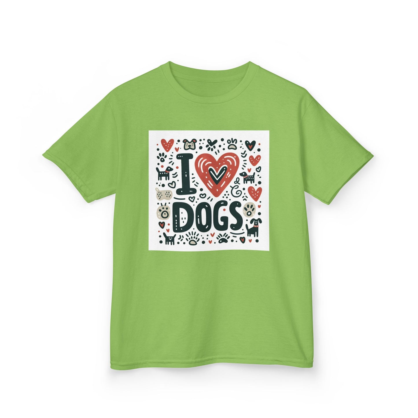 Kids Tee - Kids Love Dogs Design
