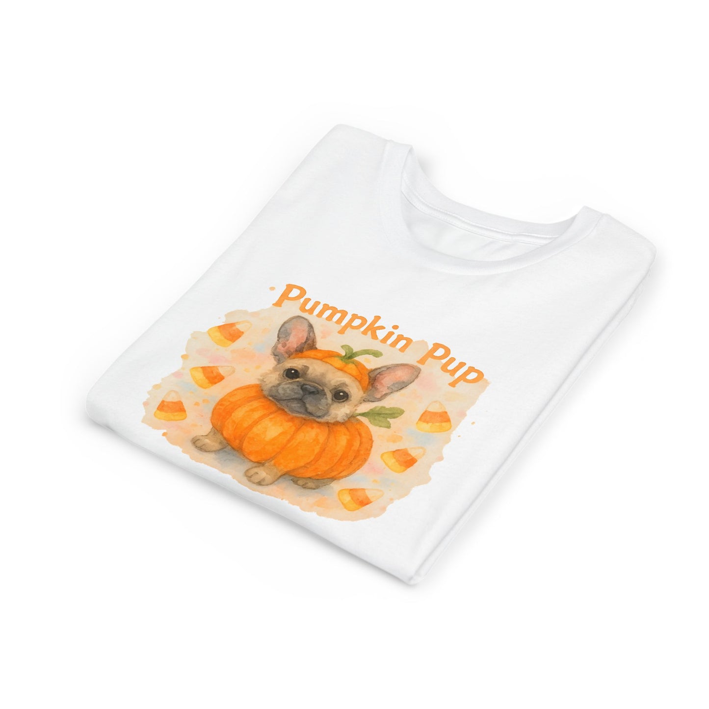Pumpkin Pup Youth Short Sleeve Tee - Cute Fall T-Shirt, Kids Halloween Shirt, Pet Lover Gift, Autumn Apparel, Cozy Seasonal Wear