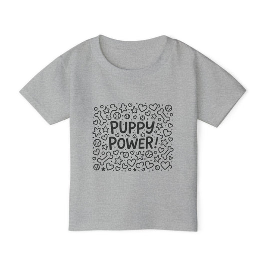 Puppy Power Toddler T-shirt | Cute Kids Tee, Dog Lover Gift, Baby Shower Outfit, Birthday Apparel, Fun Playwear